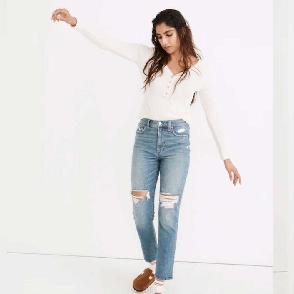 NWT Madewell The Perfect Vinatge Jean In Denman Wash